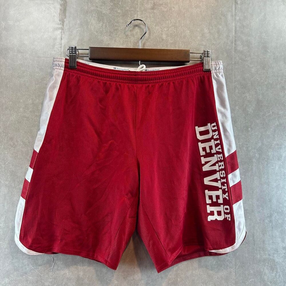 Champion Men's Red and Burgundy Shorts